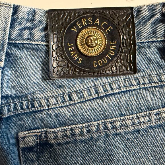 Vintage 90's Versace Couture Womens 28 High Rise JeansMade in Italy